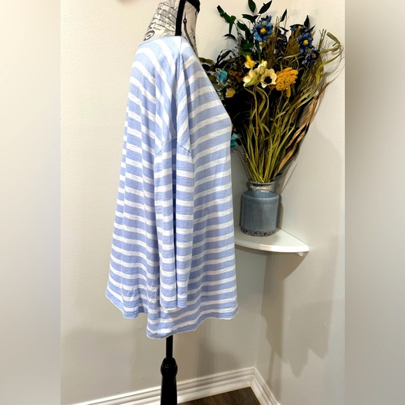 Lane Bryant Striped Blue and White Women's Top size 22/24 - Picture 2 of 7